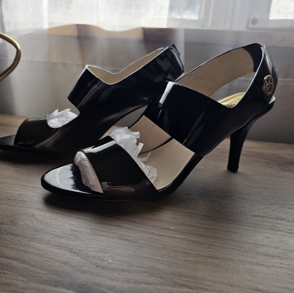 Michael Kors Black Patent Heels - Picture 2 of 10